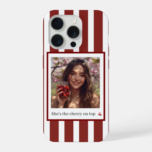 Cherry on Top Effortlessly Sweet, Minimal iPhoneケース (裏面)