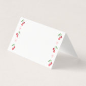 Cherry on top Pink Baby Shower place card (正面)