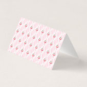 Cherry on top Pink Baby Shower place card (裏面)