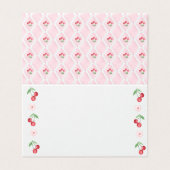 Cherry on top Pink Baby Shower place card (外部フラット)