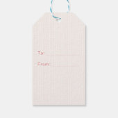 Cherry On Top Retro Pinstripe Valentine Red Cream ギフトタグ (裏面)