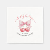 Cherry On Top Sweet Coquette Girl Baby Shower スタンダードカクテルナプキン (正面)