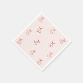 Cherry Outline Minimalism スタンダードカクテルナプキン (角)