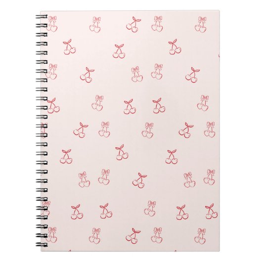 Cherry Outline Minimalism ノートブック (正面)