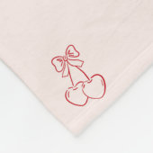 Cherry Outline Minimalism フリースブランケット (角)