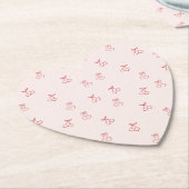  Cherry Outline Minimalism ペーパーコースター (アングル)