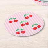 Cherry Paper Round Coasters ラウンドペーパーコースター (アングル)