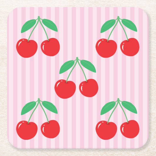 Cherry Paper Square Coasters スクエアペーパーコースター (正面)