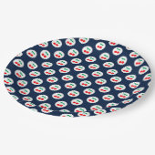 Cherry Pattern – Retro Fruit Gift & Decor ペーパープレート (アングル)