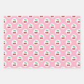 Cherry Pattern – Retro Fruit Gift & Decor ラッピングペーパーシート (正面3)