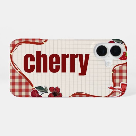 Cherry Phone case iPhone 16ケース (裏面横)