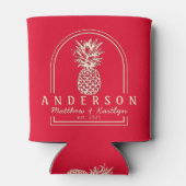 Cherry Picking Pink Pineapple Wedding Arch & Name 缶クーラー (裏面)