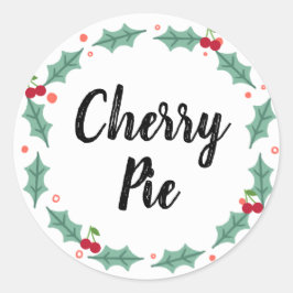 Cherry Pie Food Labels ラウンドシール
