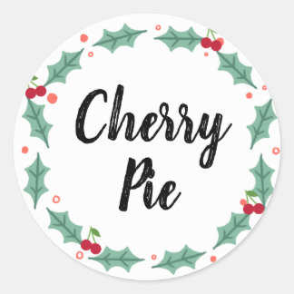 Cherry Pie Food Labels ラウンドシール