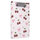 Cherry & Pink Bows Pattern - Coquette Aesthetic  クリップボード (右)