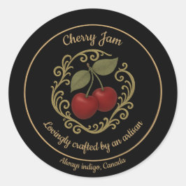 Cherry Radiance – Artisan Jam Label ラウンドシール