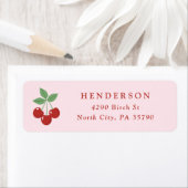 Cherry Red and Pink Return Address ラベル (インサイチュ)