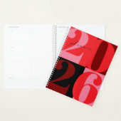 Cherry Red Bold Year Color Block Planner プランナー手帳 (ディスプレー)