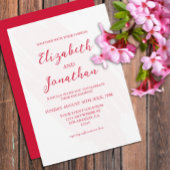 Cherry Red Engagement Party 招待状