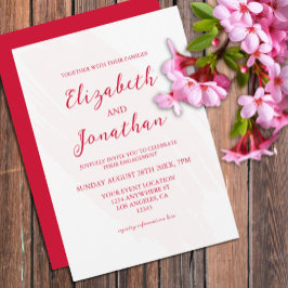 Cherry Red Engagement Party 招待状
