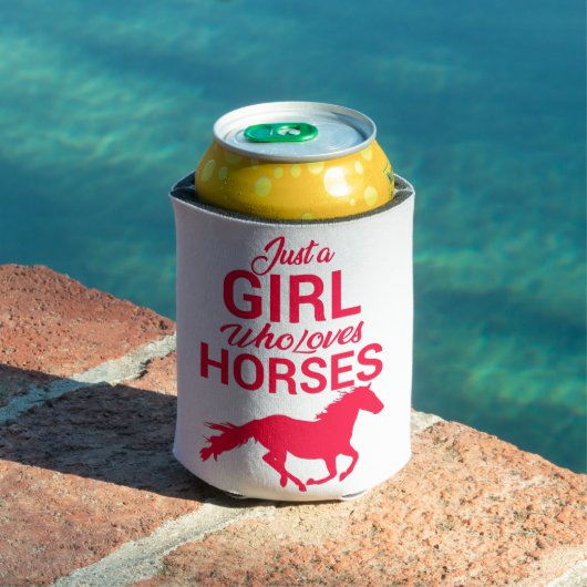 Cherry Red Just A Girl Who Loves Horses   缶クーラー (インサイチュ プール)