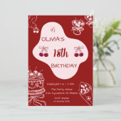 Cherry Red Valentine’s Day 18th Birthday 招待状 (スタンド正面)