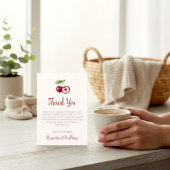 Cherry Red Watercolor Thank You Card サンキューカード