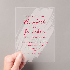 Cherry Red Wedding アクリル招待状