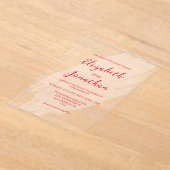 Cherry Red Wedding アクリル招待状 (レイダウン)