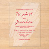 Cherry Red Wedding アクリル招待状 (正面)