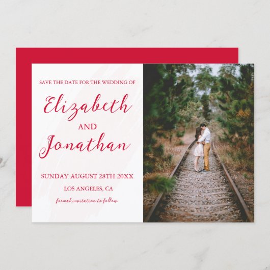 Cherry Red Wedding セーブザデート (正面/裏面)