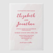 Cherry Red Wedding ベラム紙招待状 (正面)