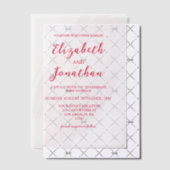 Cherry Red Wedding ベラム紙招待状 (オフセット (招待状))