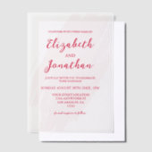 Cherry Red Wedding ベラム紙招待状 (オフセット)