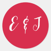 Cherry Red Wedding ラウンドシール (正面)