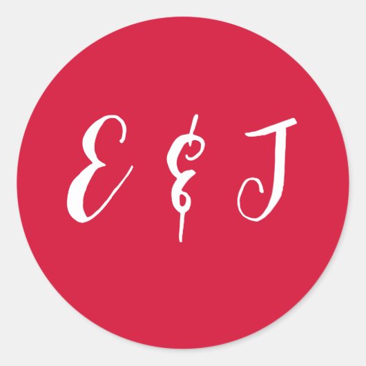 Cherry Red Wedding ラウンドシール (正面)