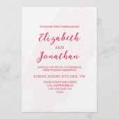 Cherry Red Wedding Reception 招待状 (正面)