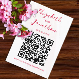 Cherry Red Wedding Registry エンクロージャーカード