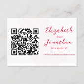 Cherry Red Wedding Registry エンクロージャーカード (正面)