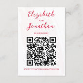 Cherry Red Wedding Registry エンクロージャーカード (正面)