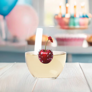 Cherry Rock Style Stainless Steel Flask ステムなしワイングラス