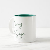 Cherry & Sage Jewelry Mug ツートーンマグカップ (正面左)