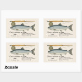 Cherry Salmon (Oncorhynchus maso – Japanese 長方形シール (シート)