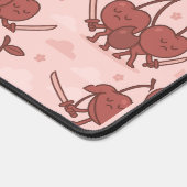 Cherry Samurai Cute Fruit  デスクマット (コーナー)