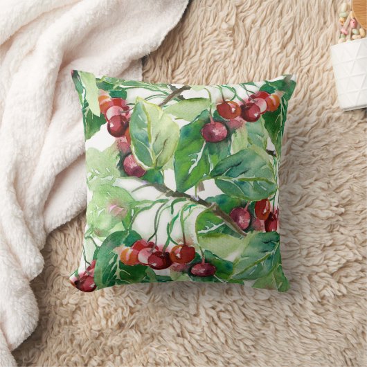 Cherry Seamless Pattern クッション (ブランケット)