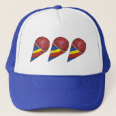 Cherry Shaved Ice Sno Cone Snocone Summer Snoball キャップ (正面)