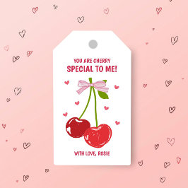 Cherry Special Valentine Gift Tag with Hearts ギフトタグ