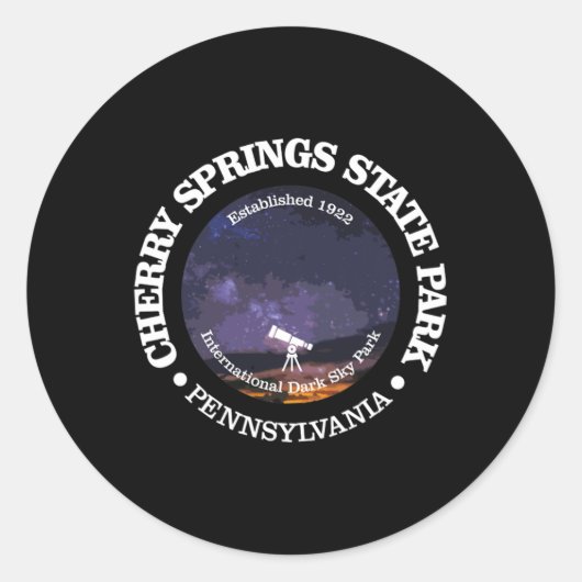 Cherry Springs State Park Shirt Funny Hiking 1922  ラウンドシール (正面)