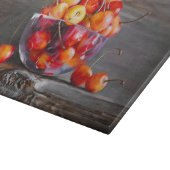 Cherry Still Life in Glass Stretched Canvas Print カッティングボード (角)