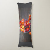 Cherry Still Life in Glass Stretched Canvas Print ボディピロー (正面縦)